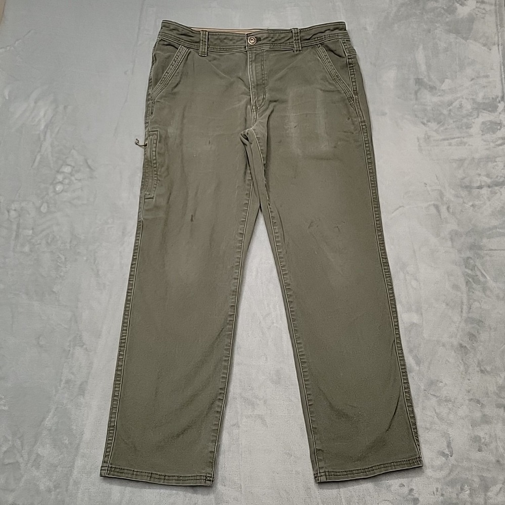 Legendary Outfitters Pants Men 34x30 Green Canvas Utility Cargo Workwear Outdoor